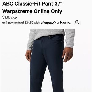 Lululemon mens ABC Pants